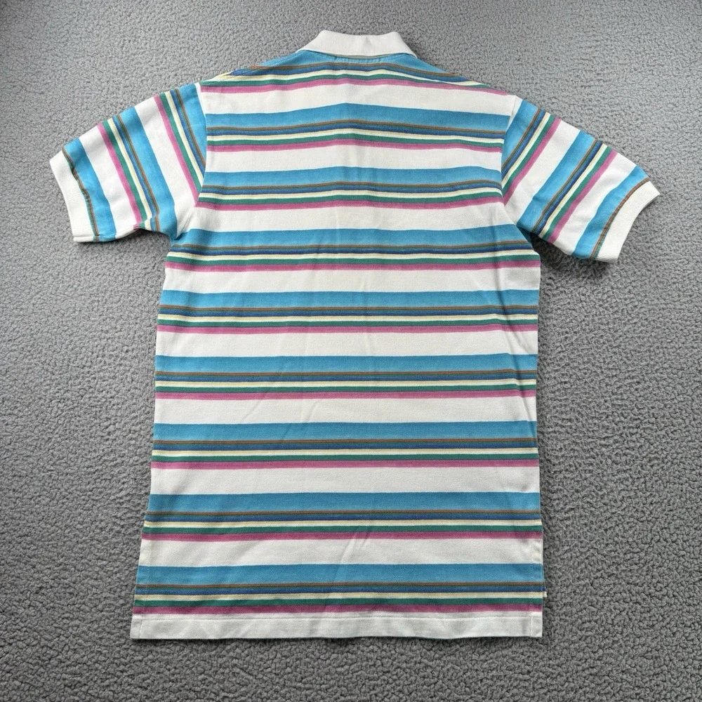 VTG Polo‎ Ralph Lauren Polo Shirt Mens S Pastel Stripes Blue Pony Preppy 90s Y2k